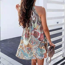 Load image into Gallery viewer, Bohemian Print Sleeveless Mini Dress
