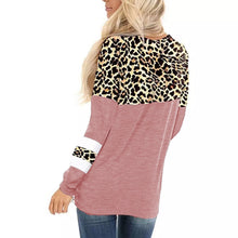Load image into Gallery viewer, Leopard Print Round Neck Long Sleeve Top
