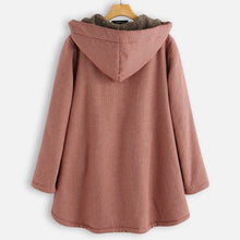 Load image into Gallery viewer, Solid Color Button Hooded Coat
