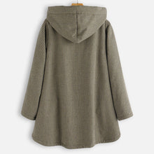 Load image into Gallery viewer, Solid Color Button Hooded Coat
