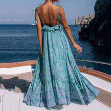 Load image into Gallery viewer, Fashion Printed Suspender Maxi Dress
