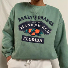 Load image into Gallery viewer, Cute Orange Printed Casual Sweatshirt
