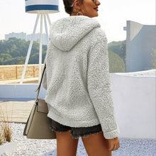 Load image into Gallery viewer, Plush zipper hoodie Sweatshirt
