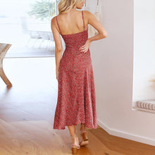 Load image into Gallery viewer, Elegant Printed V-Neck Maxi Dress
