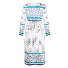 Load image into Gallery viewer, Boho Style V-Neck Printed Maxi Casual Dress
