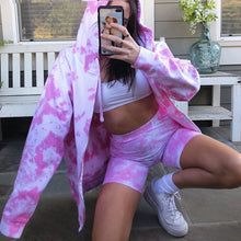Load image into Gallery viewer, Tie-dye Hoodie Coat
