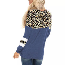 Load image into Gallery viewer, Leopard Print Round Neck Long Sleeve Top
