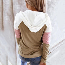 Load image into Gallery viewer, Stitching Color Hooded Sweatshirt
