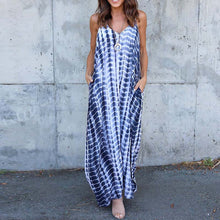 Load image into Gallery viewer, Printed Graffiti Stripe Sling dress
