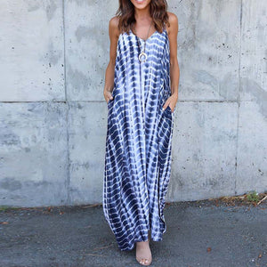 Printed Graffiti Stripe Sling dress