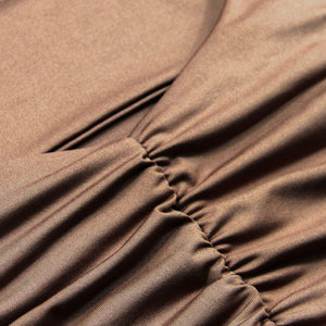 Solid Color Halterneck Bodycon Mini Dress