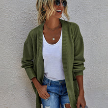 Load image into Gallery viewer, Solid Color Knitted Cardigan Sweater Coat
