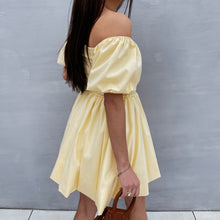 Load image into Gallery viewer, Off The Shoulder Puff Sleeve Mini Dress
