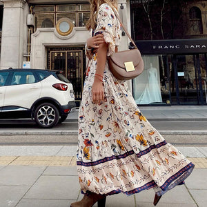 Bohemian Print Maxi Dress