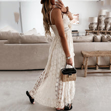 Load image into Gallery viewer, Elegant Lace Halter Maxi Dress
