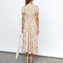 Load image into Gallery viewer, Chic Floarl Printed V-Neck Maxi Dress
