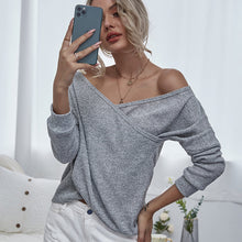 Load image into Gallery viewer, V-neck Sweater Women's Long-sleeved Top
