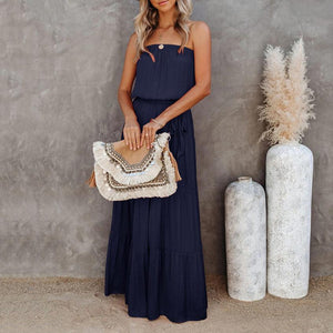 Sexy Off Shoulder Vacation Maxi Dress