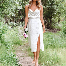 Load image into Gallery viewer, Irregular Satin Sling Dress
