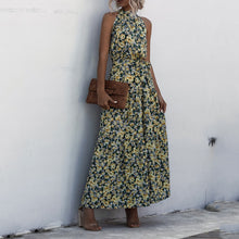 Load image into Gallery viewer, Elegant Round Neck Printed Maxi Dress
