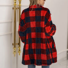 Load image into Gallery viewer, Contrast Plaid Long Cardigan
