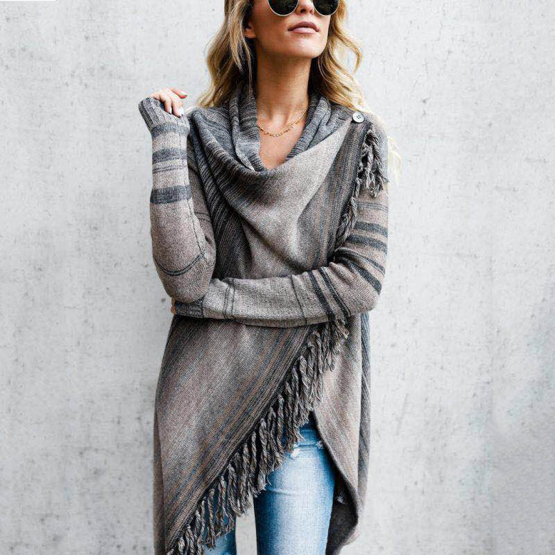 Elegant Tassel Knitted Cardigan