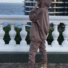 Load image into Gallery viewer, Hooded Sports Casual Sweatshirt Set (Sweatshirt+Pants)
