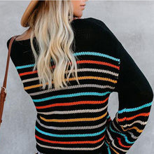 Load image into Gallery viewer, Contrast Stitching Pullover Sweater
