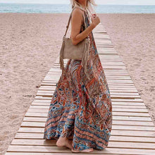 Load image into Gallery viewer, Bohemian Halter V-Neck Maxi Dress
