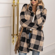 Load image into Gallery viewer, Contrast Plaid Long Cardigan
