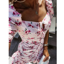 Load image into Gallery viewer, Fashion Floral Printed Mini Boydocn Dress
