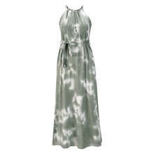 Load image into Gallery viewer, Tie-Dye Printed A-Line Sleeveless Maxi Dress
