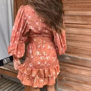 Fashion Printed Long Sleeve Dress