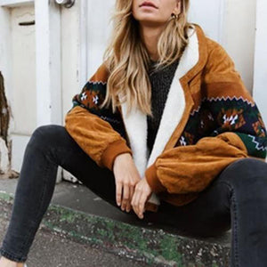 Ethnic Printed Casual Cotton Coat