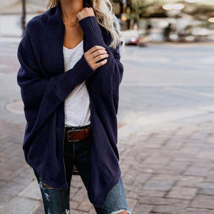 Bat Sleeve Sweater Coat