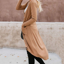 Load image into Gallery viewer, Solid Color Long Knitted Cardigan Coat
