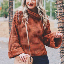 Load image into Gallery viewer, Solid Color Turtleneck Sweater
