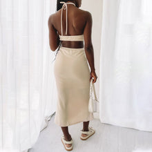 Load image into Gallery viewer, Sexy Halter Design Hollow Out Maxi Dress

