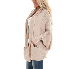 Load image into Gallery viewer, Bat Sleeve Knitted Sweater Coat
