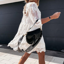 Load image into Gallery viewer, Elegant Lace 7 Point Sleeve Mini Dress
