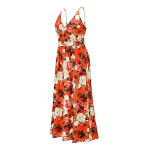 Floral Sling Vacation Maxi Dress