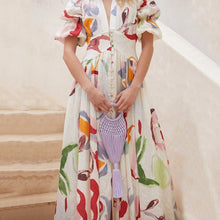 Load image into Gallery viewer, Elegant V-Neck Floarl Printed Dress
