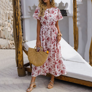 Casual Floarl Printed Maxi Dress
