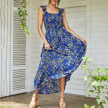Load image into Gallery viewer, Floarl Printed Sleeveless Suspender Dress
