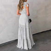 Load image into Gallery viewer, Striped Print Sling Maxi Dress
