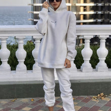 Load image into Gallery viewer, Hooded Sports Casual Sweatshirt Set (Sweatshirt+Pants)
