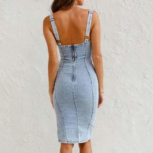 Fashion Stretch Wash Denim Dress