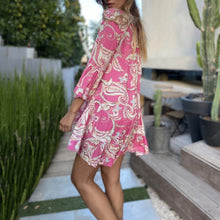 Load image into Gallery viewer, Boho Style Printed Vacation Mini Dress
