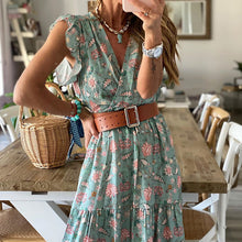 Load image into Gallery viewer, Floral V-Neck Floarl Printed Maxi Dress
