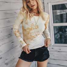 Load image into Gallery viewer, Slim-fit Pleated Tie-dye T-shirt
